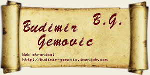Budimir Gemović vizit kartica